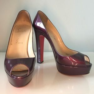 Christian Louboutin platform pumps, purple